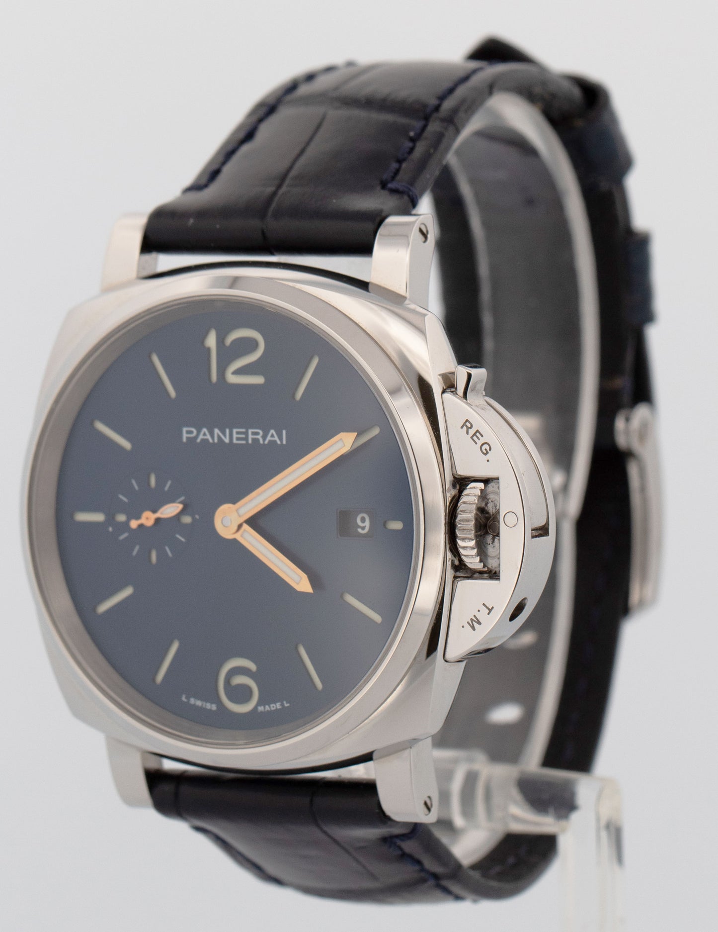 2023 PAPERS Panerai Luminor Due Blue PAM01274 Steel 42mm Automatic Watch BOX