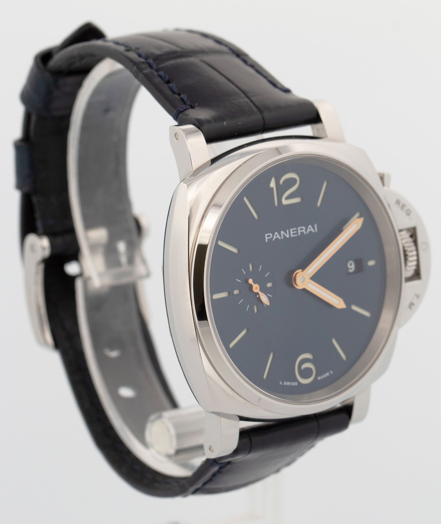 2023 PAPERS Panerai Luminor Due Blue PAM01274 Steel 42mm Automatic Watch BOX
