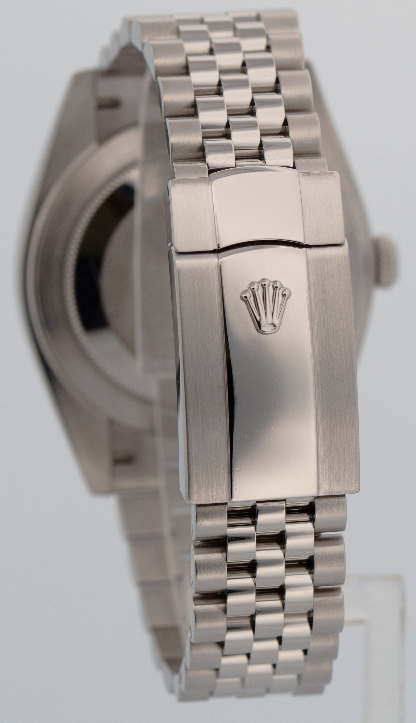 PAPERS Rolex DateJust 41mm Rhodium JUBILEE Stainless Smooth Watch 126300 BOX