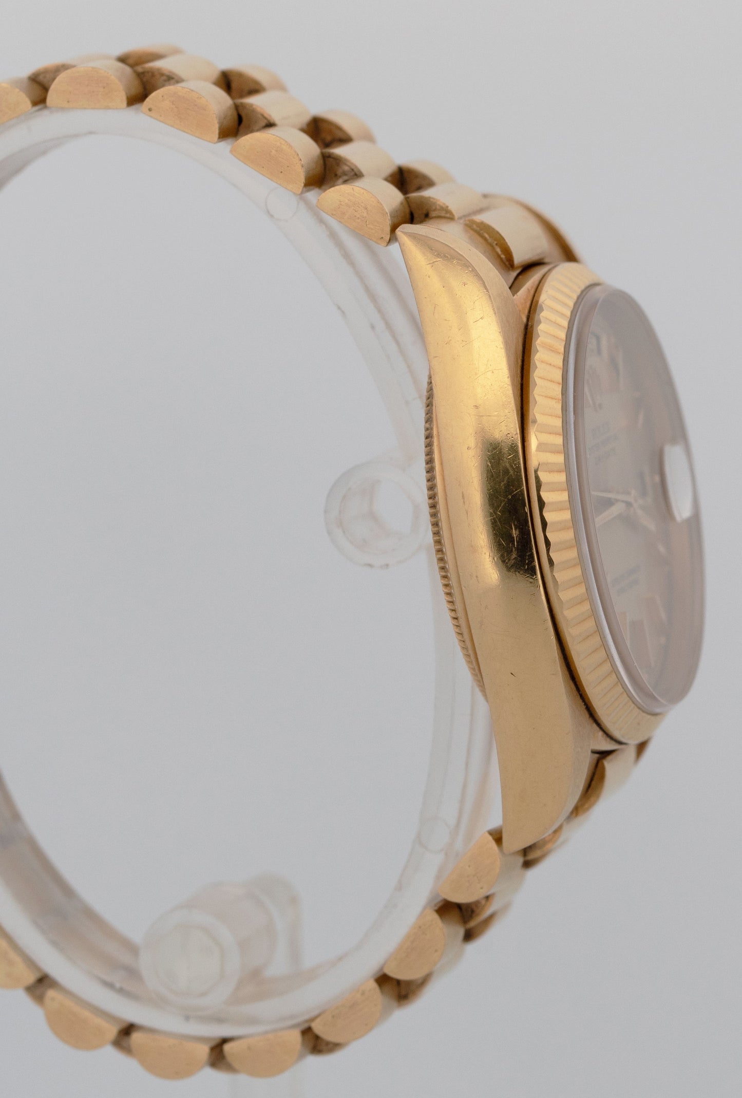 1979 Rolex Day-Date President Champagne Fluted 36mm 18K Yellow Gold Watch 18038