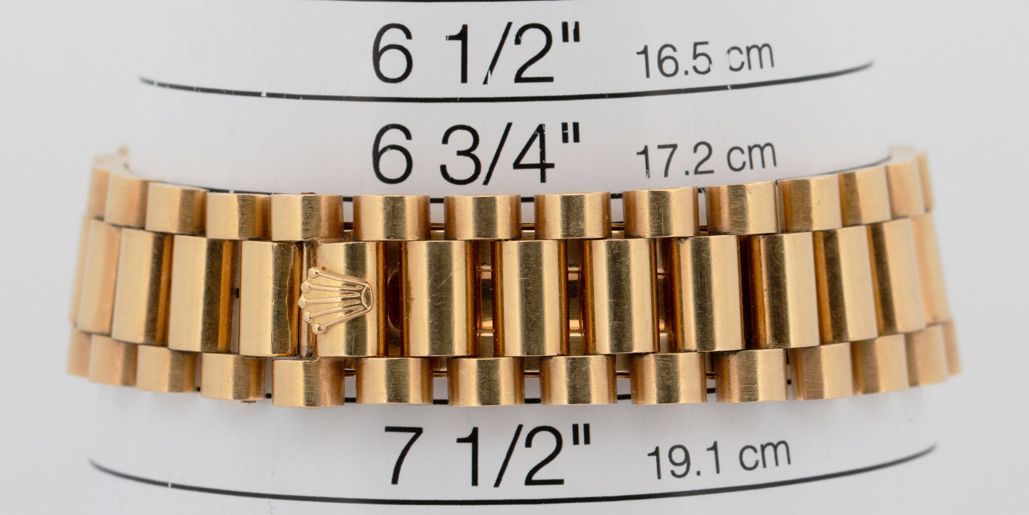 1979 Rolex Day-Date President Champagne Fluted 36mm 18K Yellow Gold Watch 18038