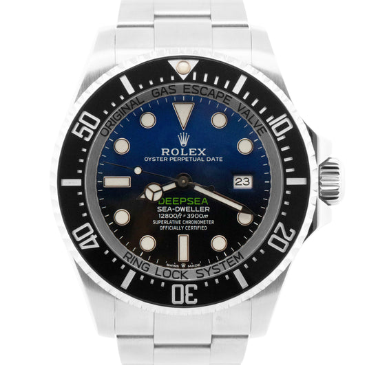 PAPERS Rolex Sea-Dweller Deepsea JAMES CAMERON Blue Black Steel 44mm 126660 BOX