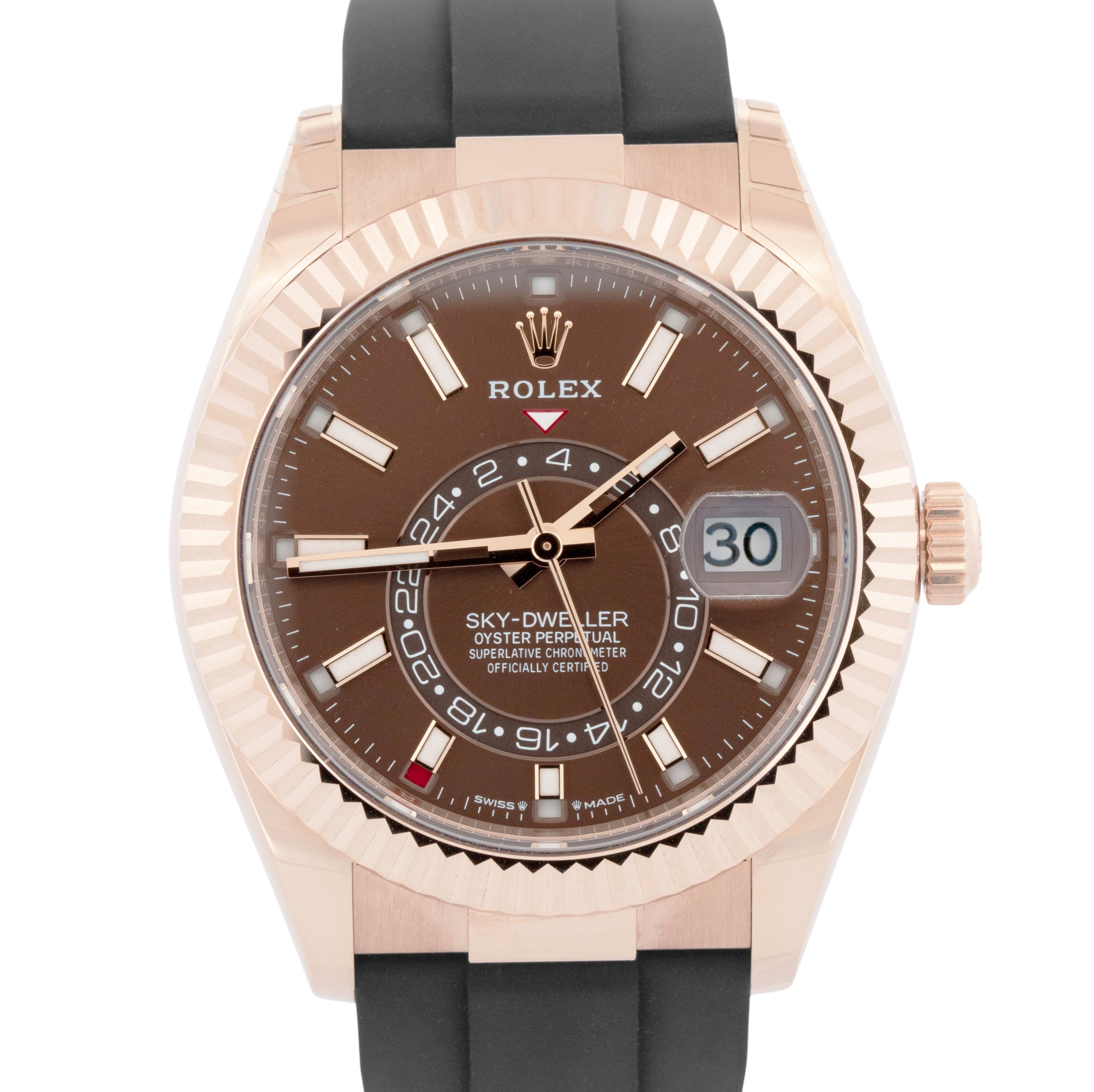 2025 PAPERS Rolex Sky-Dweller 336235 Chocolate Oysterflex
