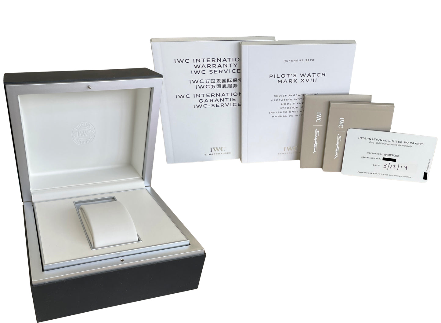 PAPERS IWC Pilot's Watch BROWN DIAL Mark XVIII Leather 40mm IW327003 Watch BOX