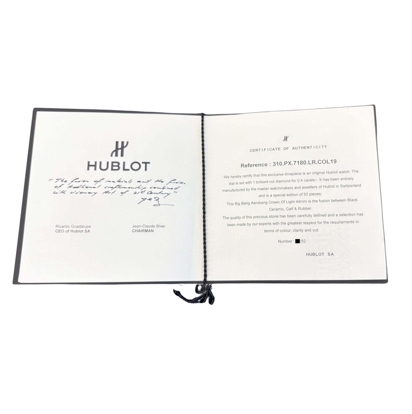 PAPERS Hublot Big Bang Aero DIAMOND 18K Rose Gold 310.PX.7180.LR.COL19 44mm BOX