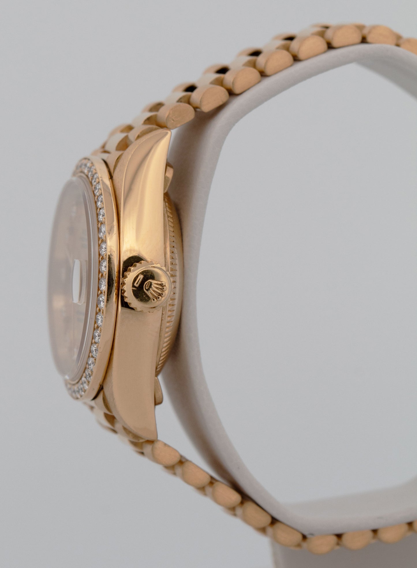 Ladies Rolex DateJust President CHAMPAGNE DIAMOND 18K Yellow Gold 26mm 69178