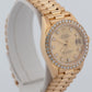 Ladies Rolex DateJust President CHAMPAGNE DIAMOND 18K Yellow Gold 26mm 69178