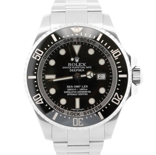 PAPERS Rolex Sea-Dweller Deepsea 116660 BLACK 44mm Ceramic Steel Dive Watch BOX
