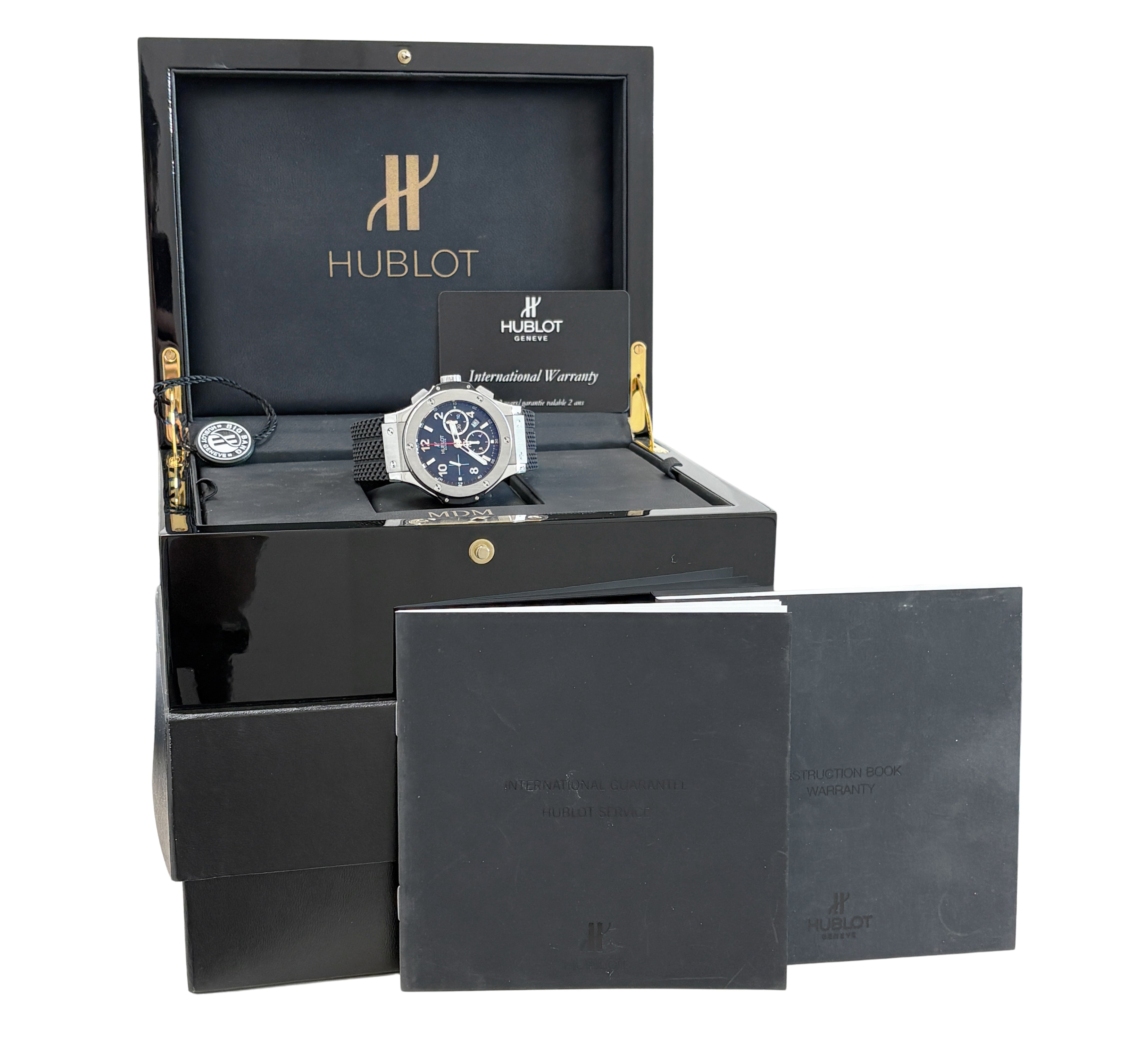 PAPERS Hublot Big Bang BLACK Stainless Steel 44mm Rubber 301.SX