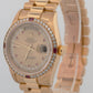 RARE PAPERS Rolex Day-Date FACTORY RUBY DIAMOND String 18K Gold 36mm 18378 BOX