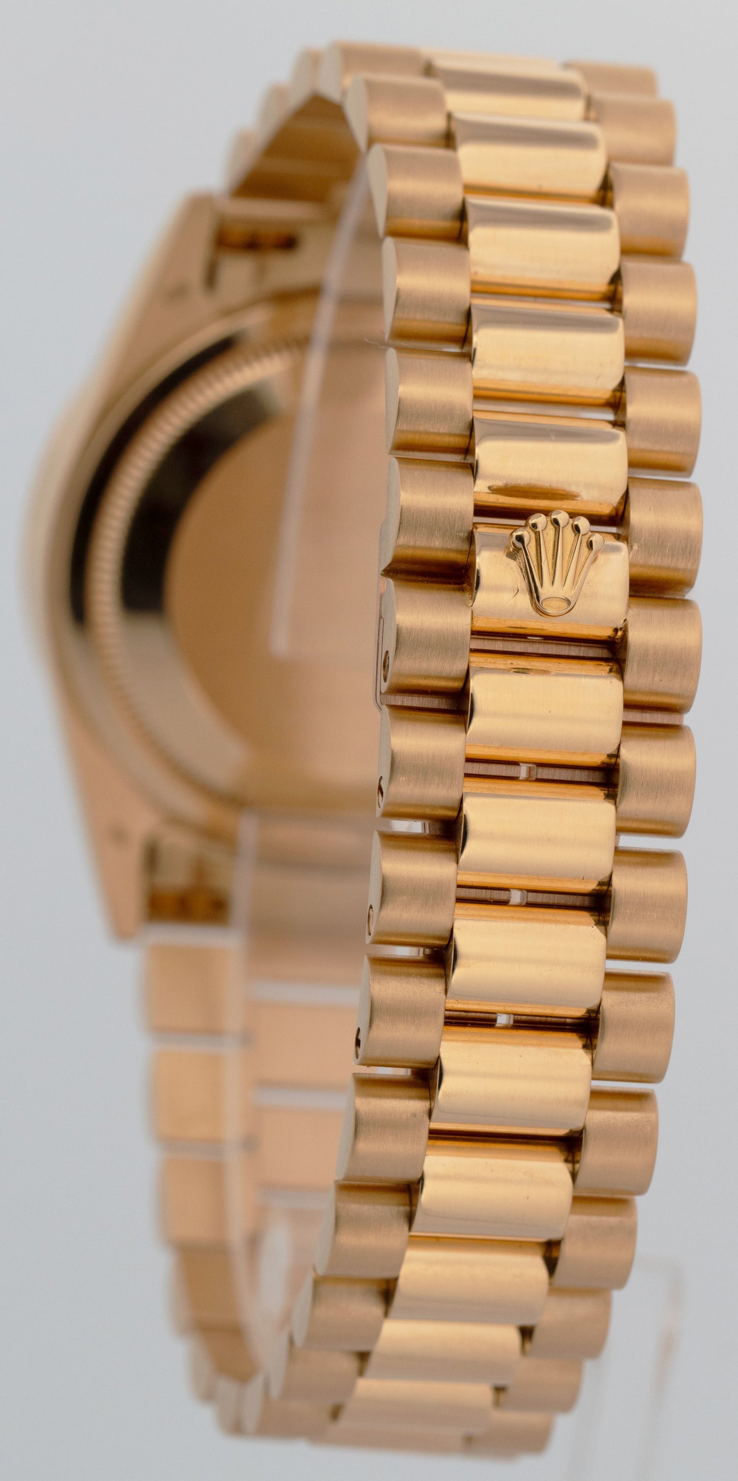 RARE PAPERS Rolex Day-Date FACTORY RUBY DIAMOND String 18K Gold 36mm 18378 BOX