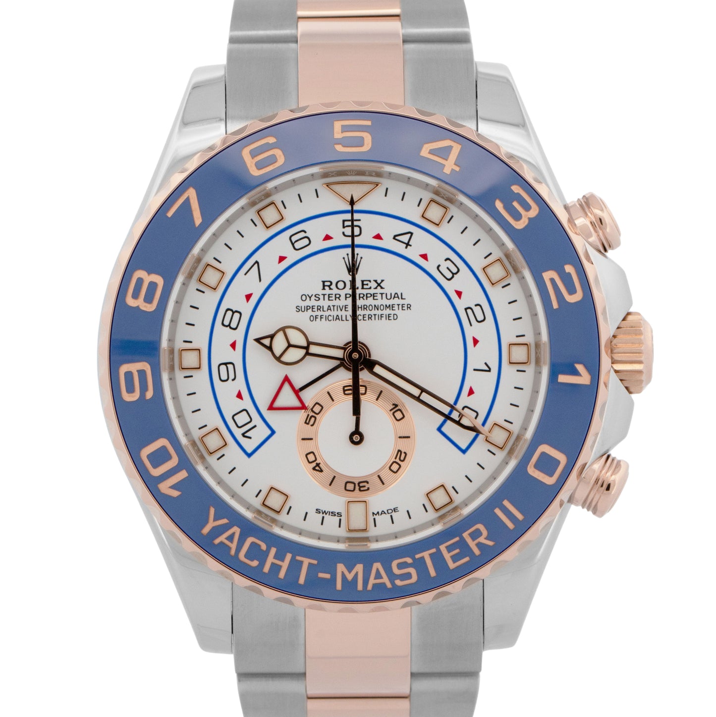 2021 PAPERS Men's Rolex Yacht-Master II 44mm NEW HANDS 18K Gold 116681 Watch BOX