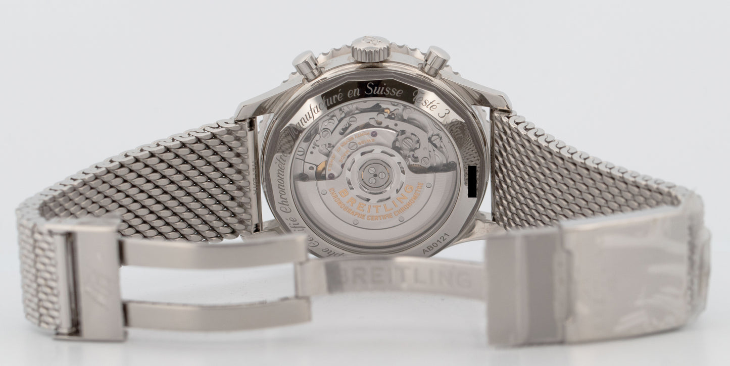 2025 PAPERS Breitling Navitimer Chronograph BLUE 42mm Steel AB0121 Watch BOX