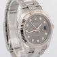 PAPERS Rolex DateJust 41mm RHODIUM DIAMOND Oyster 18K Fluted 126334 Watch BOX