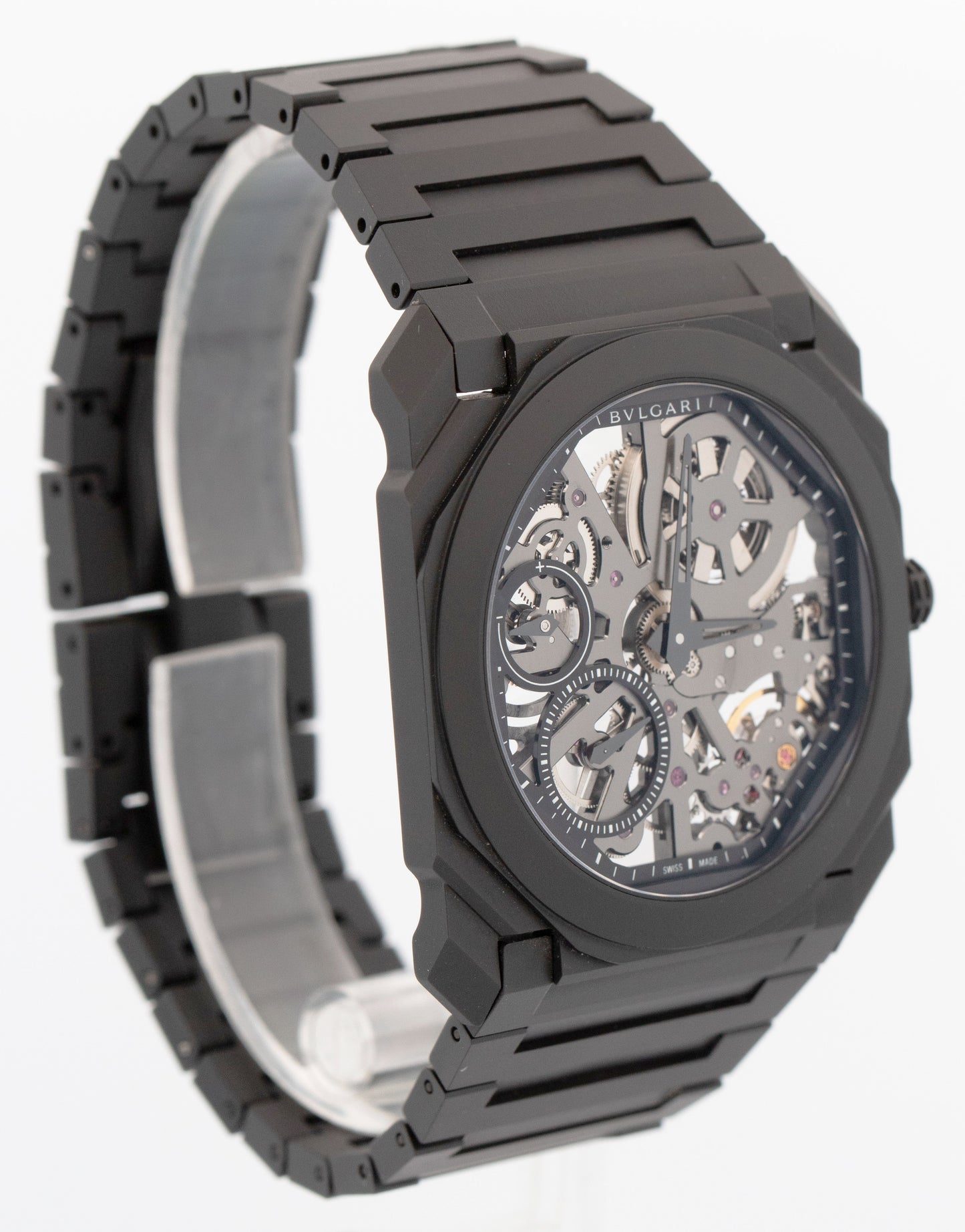 PAPERS BVLGARI Bulgari Octo Finissimo SKELETON 40 BLACK CERAMIC 103126 Watch BOX