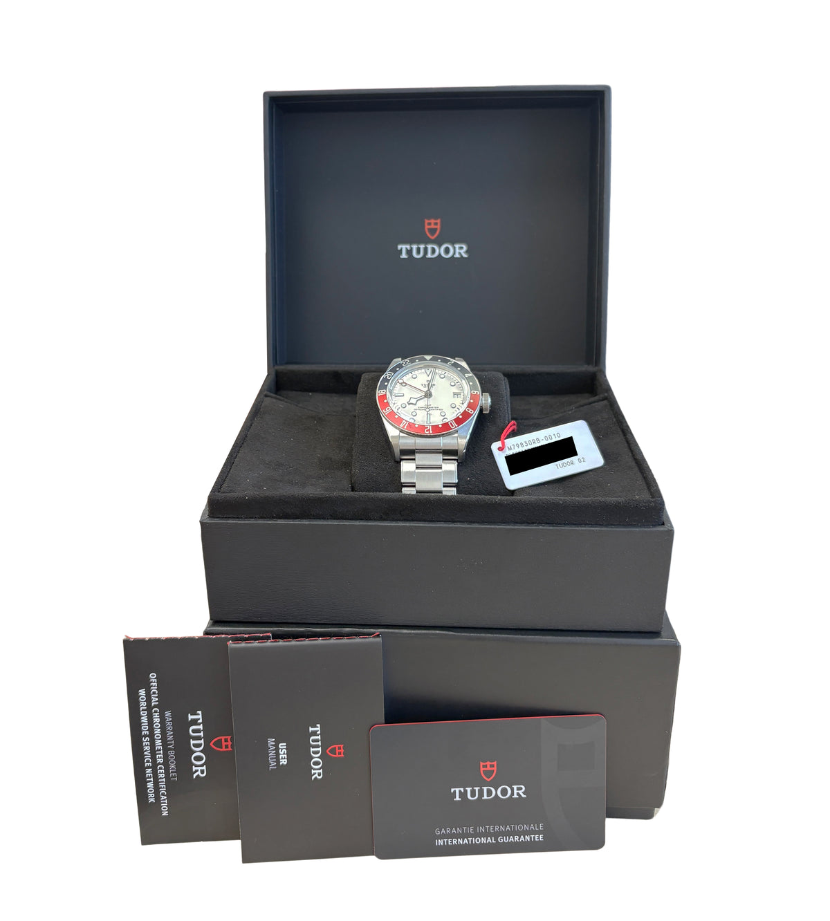 2024 Tudor Black Bay GMT 79830 RB Pepsi White Opaline 41mm Dive Watch Box Papers