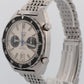 RARE 1971 Vintage Heuer Autavia Jo Siffert White Chronograph 42mm Steel 1163 B+P