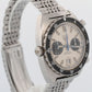 RARE 1971 Vintage Heuer Autavia Jo Siffert White Chronograph 42mm Steel 1163 B+P