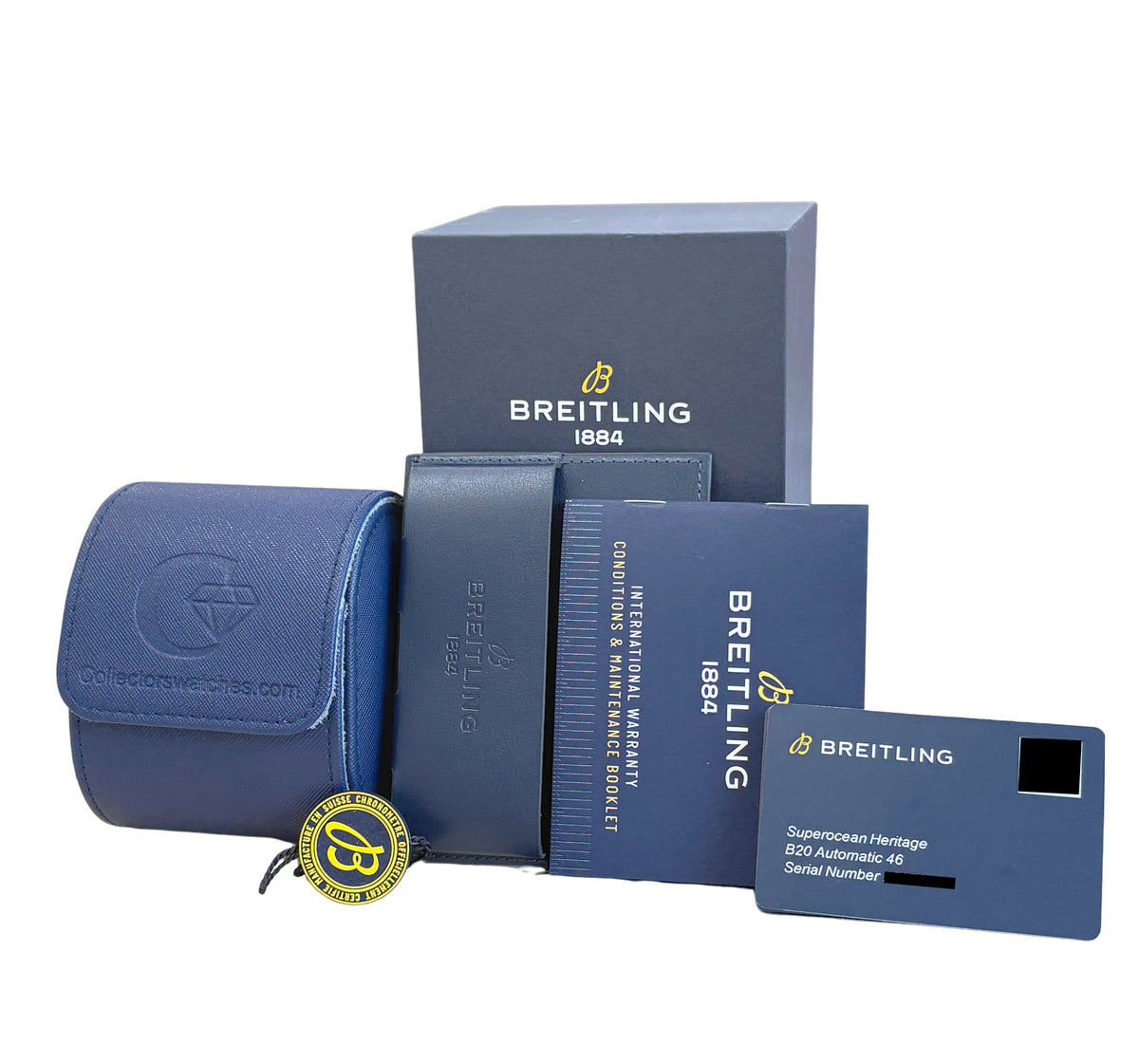 2024 Breitling Superocean Heritage B01 Black 46mm AB2020 Dive Watch Box Papers