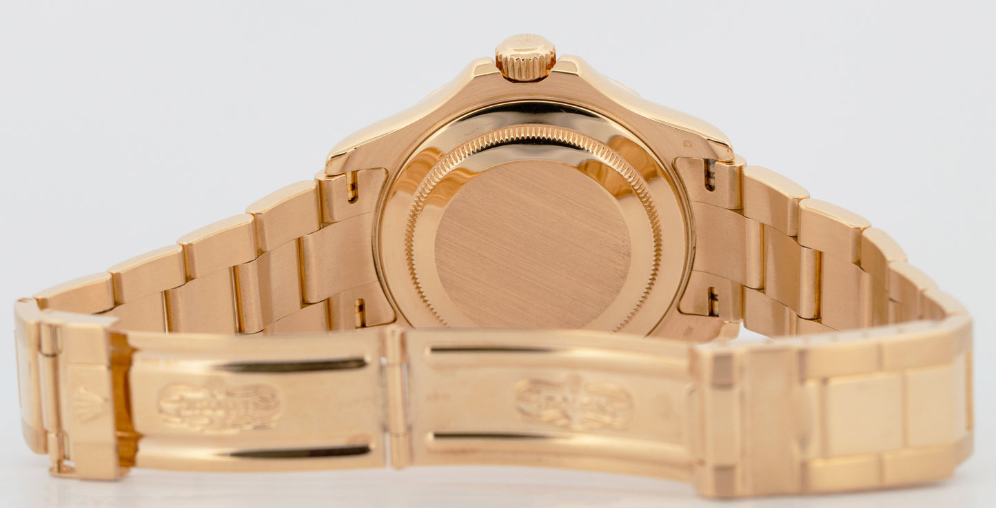 PAPERS Rolex Yacht-Master 40mm White NO-HOLES 18K Yellow Gold 16628 Watch BOX