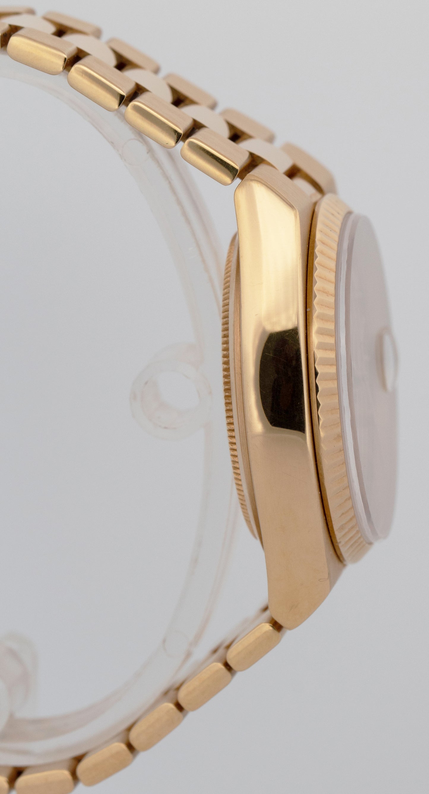 Rolex OysterQuartz Day-Date President Champagne 18K Yellow Gold 36mm Watch 19018