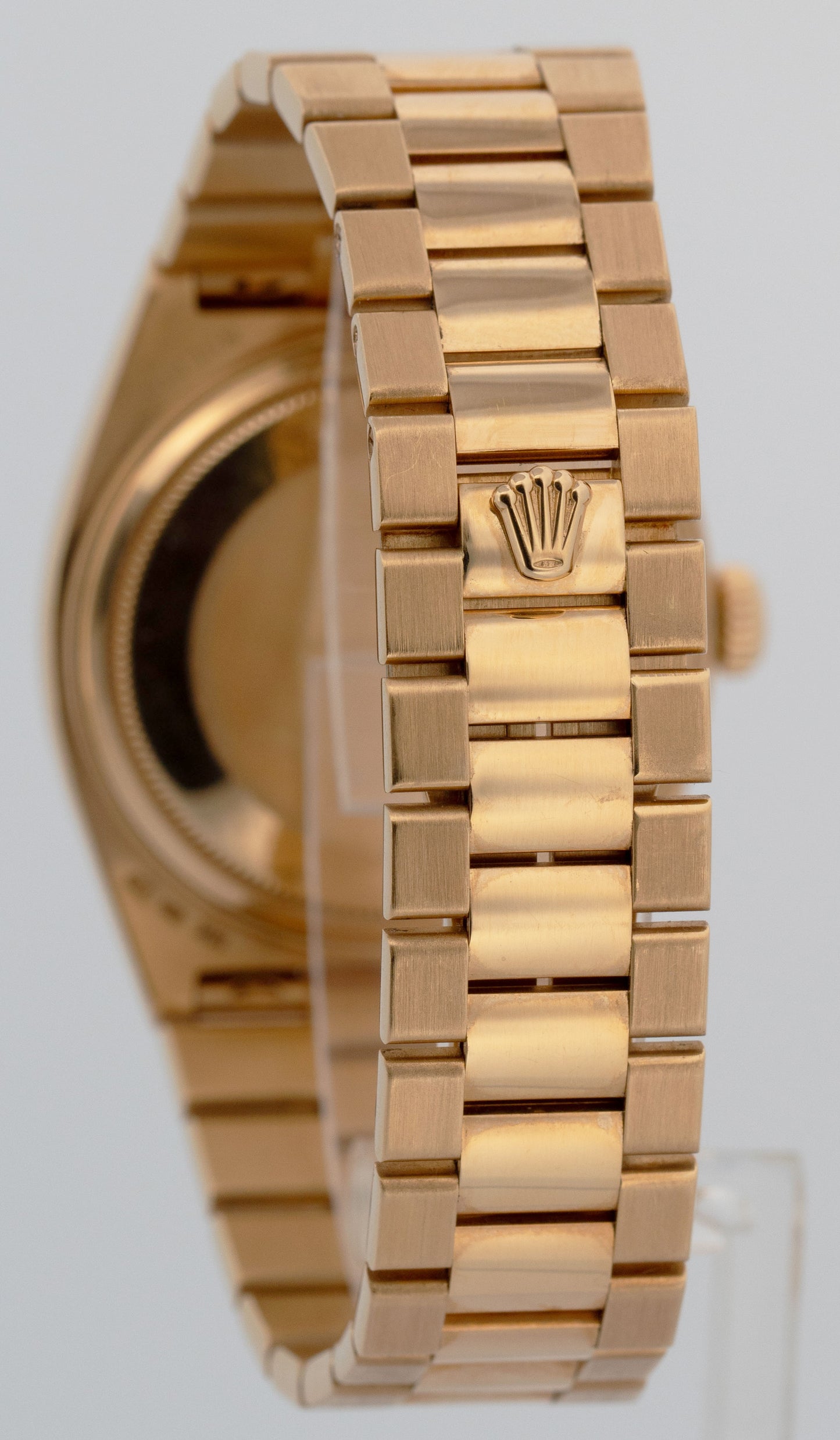 Rolex OysterQuartz Day-Date President Champagne 18K Yellow Gold 36mm Watch 19018