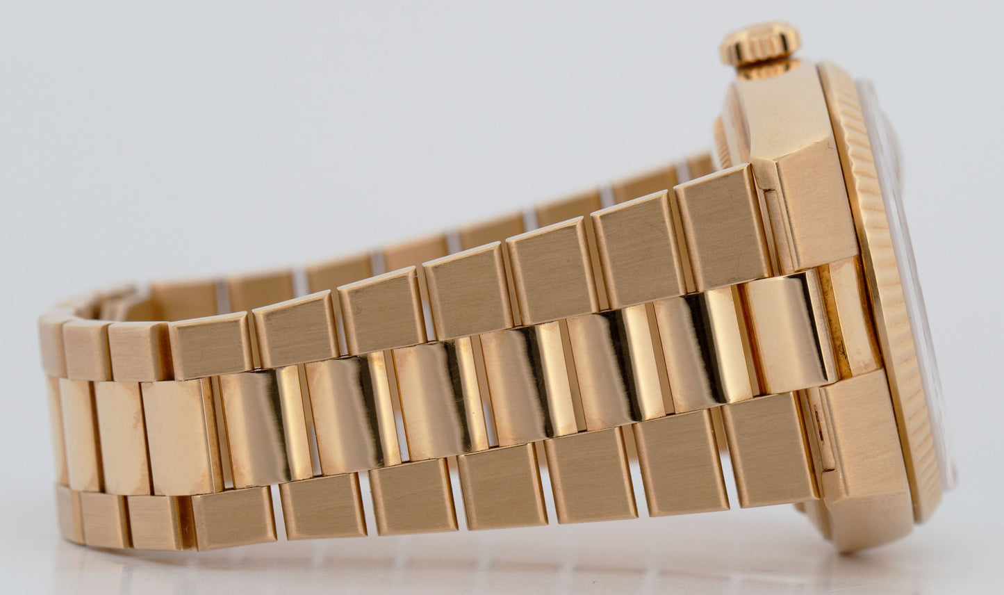 Rolex OysterQuartz Day-Date President Champagne 18K Yellow Gold 36mm Watch 19018