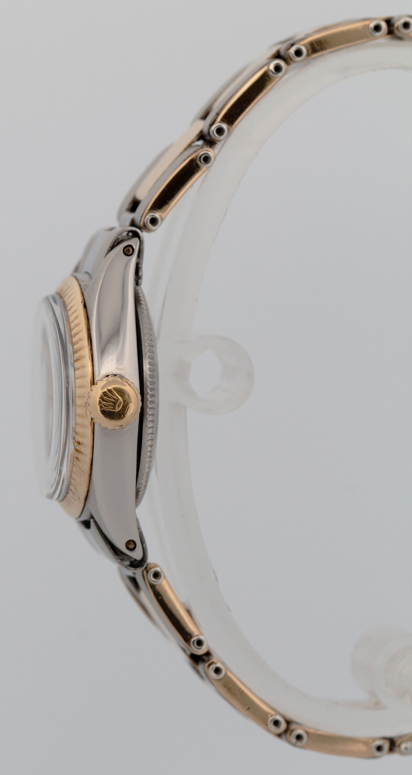 Ladies Rolex Oyster Perpetual 26mm Mother of Pearl Diamond Fluted Gold 6619 BOX