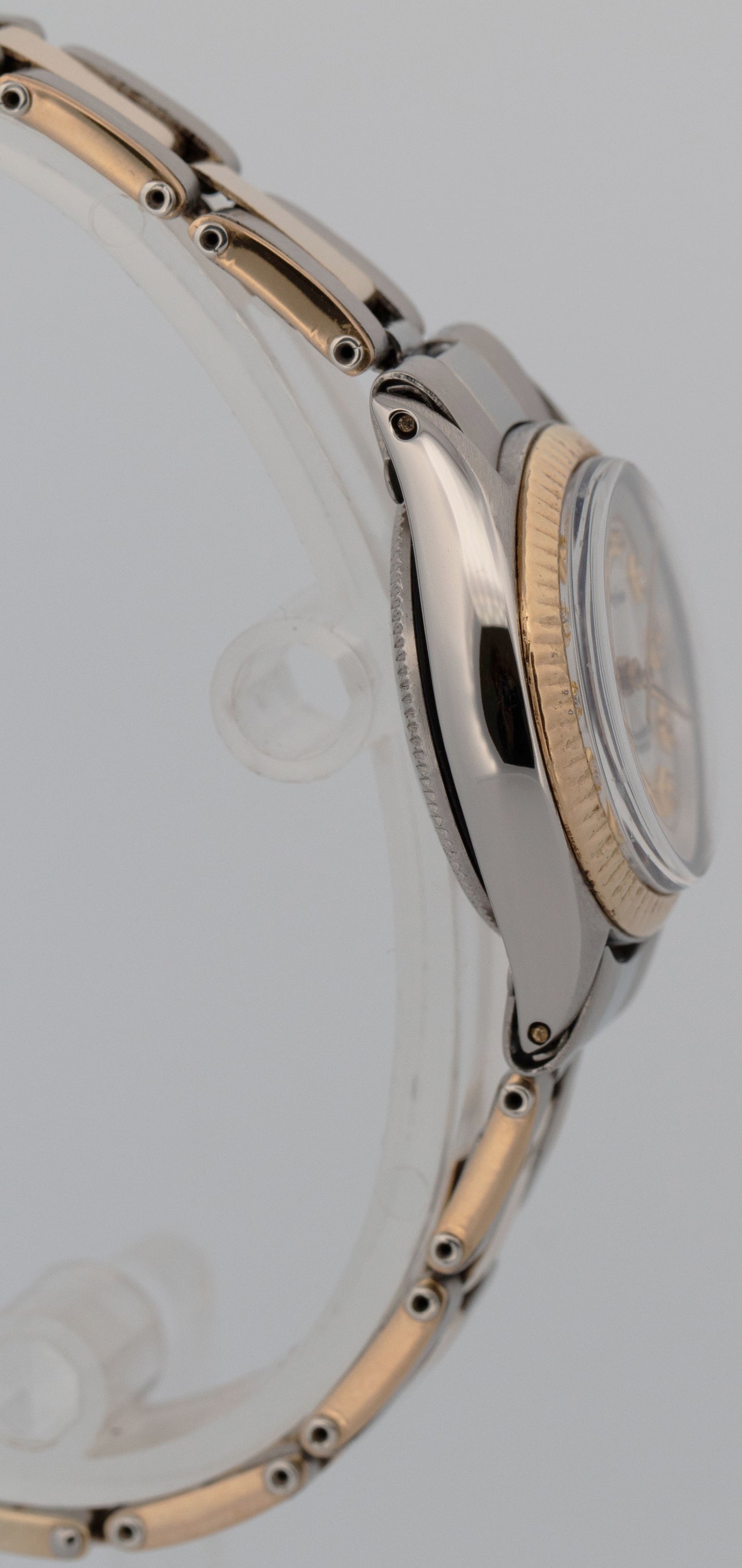 Ladies Rolex Oyster Perpetual 26mm Mother of Pearl Diamond Fluted Gold 6619 BOX