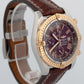 Breitling Chronomat Evolution 43mm Burgundy Red Rose Gold Two-Tone Watch C13356