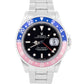 MINT Rolex GMT-Master 40mm PEPSI Black Stainless Steel Blue Red Date Watch 16700