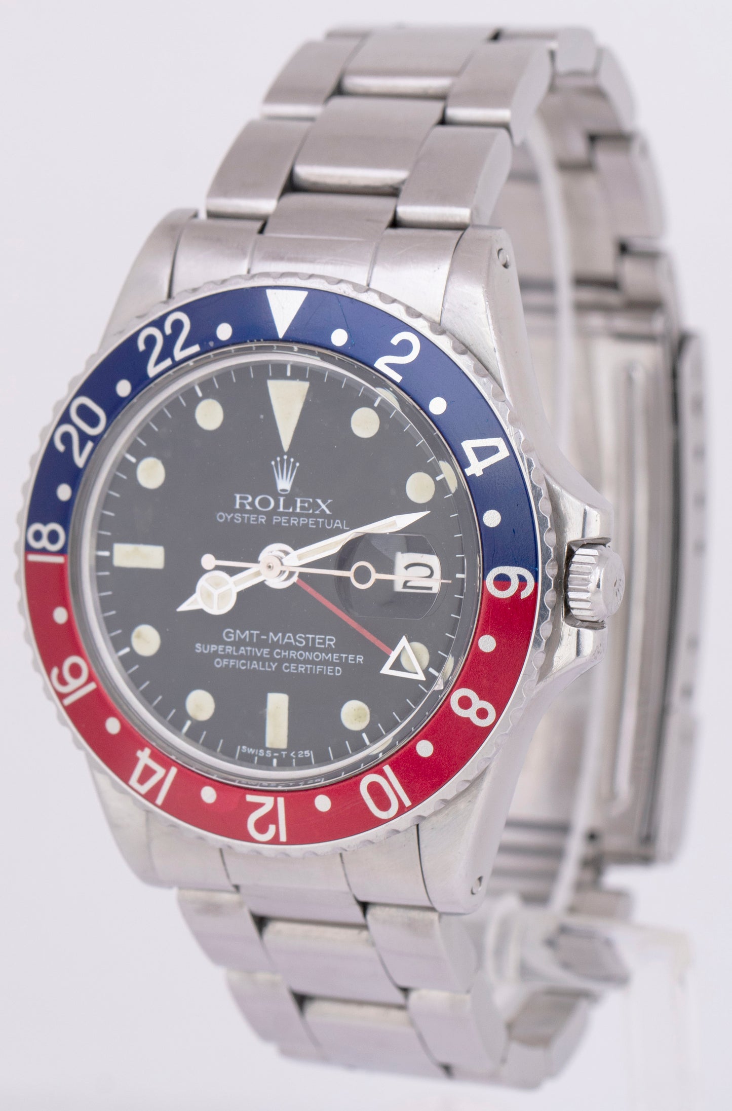 1972 Rolex GMT-Master PEPSI Matte 2.9 Million Steel Oyster Blue Red Date 1675