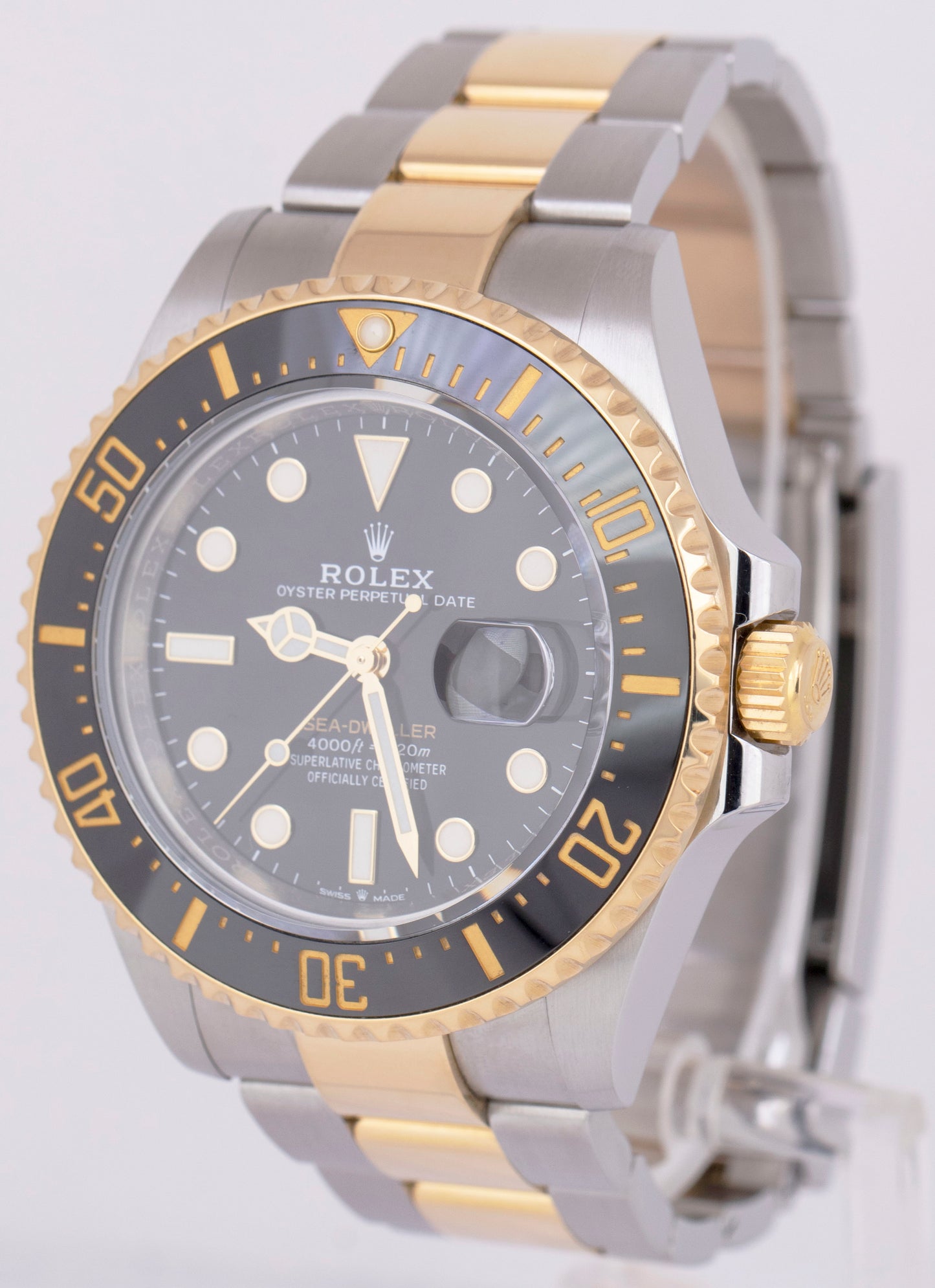 MINT PAPERS Rolex Sea-Dweller 43mm Two-Tone 18K Gold Stainless Black 126603 BOX