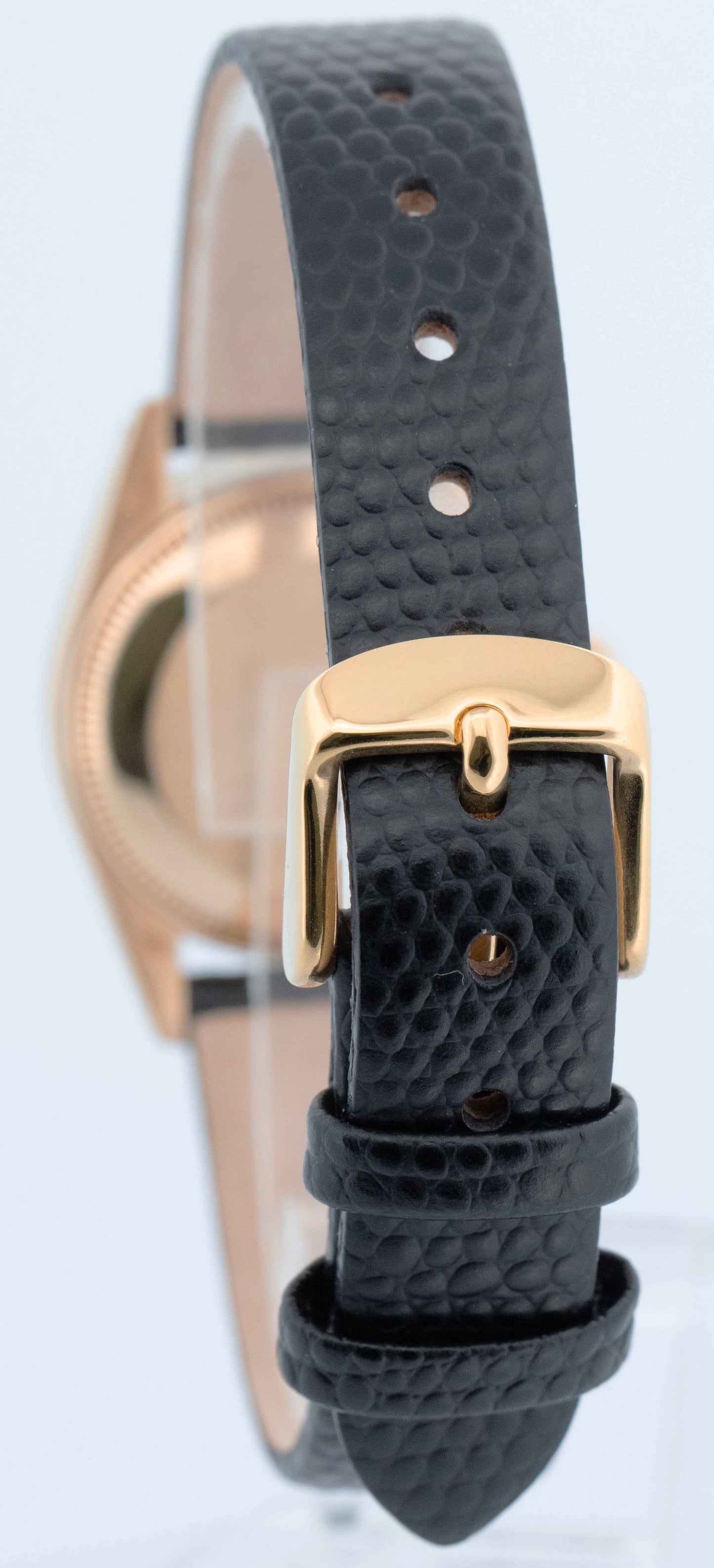 Ladies Rolex Oyster Perpetual Date 26mm 18K Yellow Gold Fluted Silver 6917 Watch