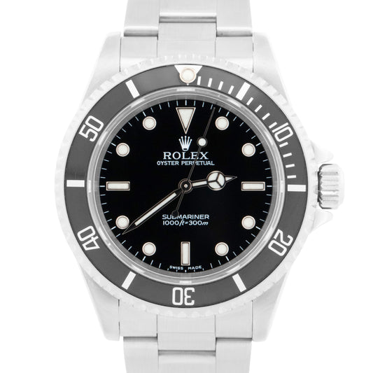 2005 PAPERS Rolex Submariner No-Date Stainless Steel Black 40mm Watch 14060M BOX