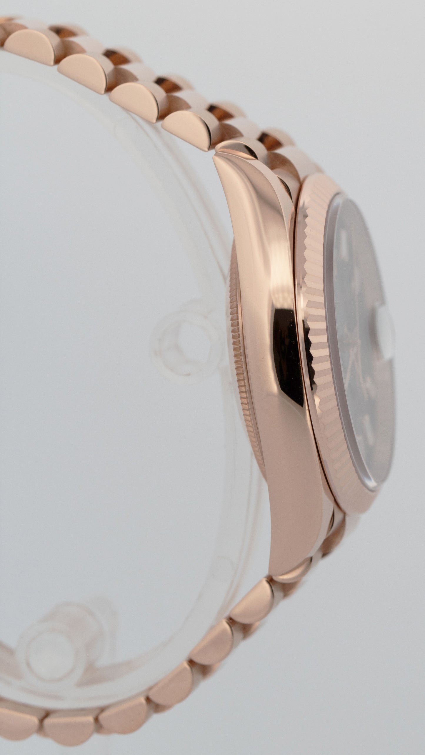 2024 PAPERS Rolex Day-Date President BLUE BAGUETTE DIAMOND 36mm 18K 128235 BOX