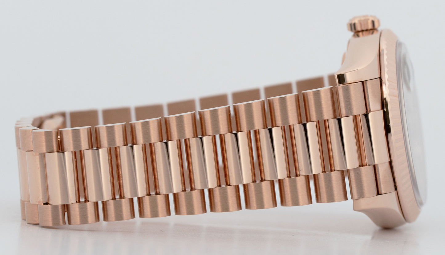 2024 PAPERS Rolex Day-Date President BLUE BAGUETTE DIAMOND 36mm 18K 128235 BOX