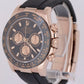 MINT 2023 PAPERS Rolex Daytona Rose Gold 116515 40mm Black Oysterflex Watch BOX