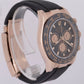 MINT 2023 PAPERS Rolex Daytona Rose Gold 116515 40mm Black Oysterflex Watch BOX