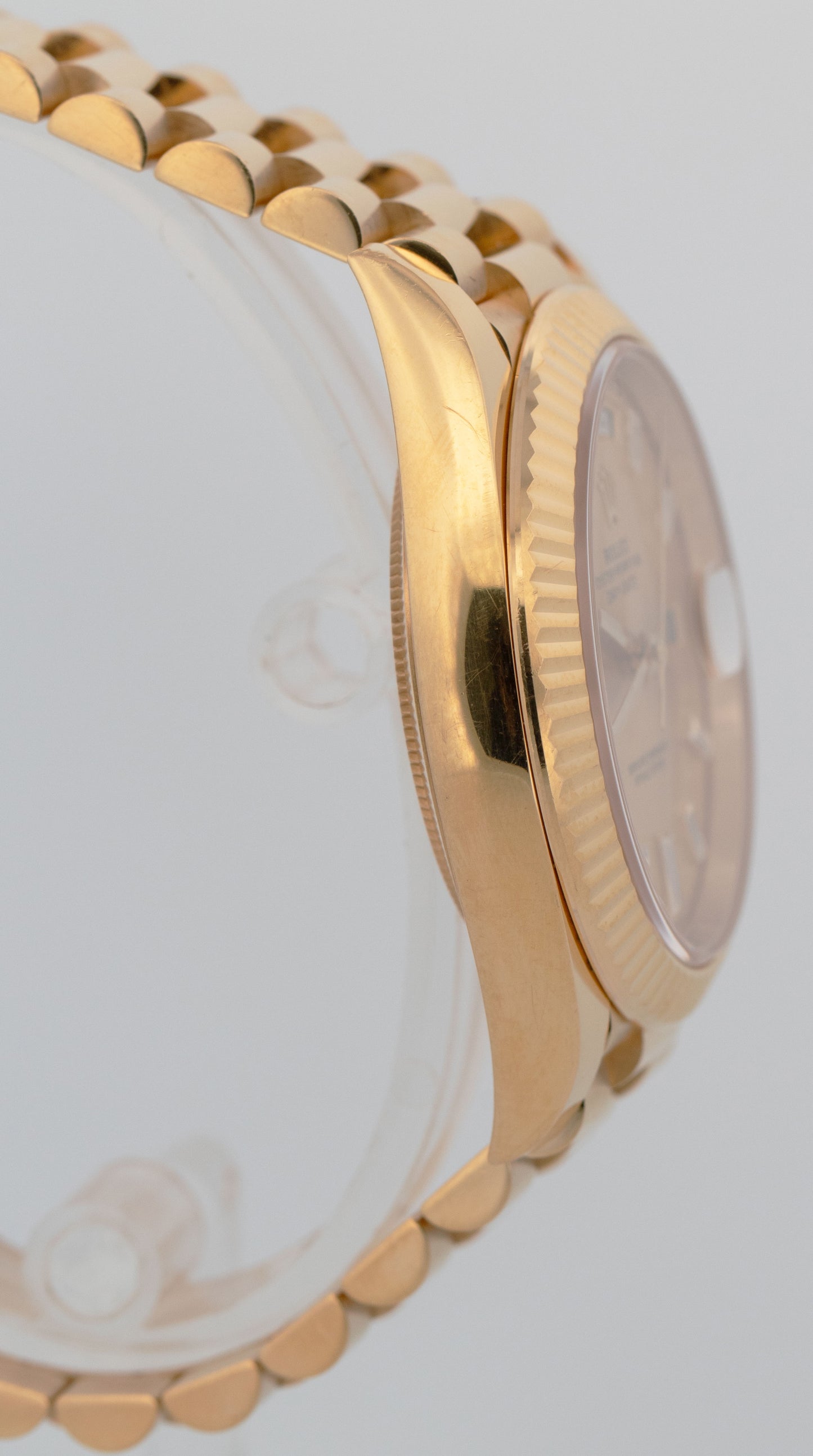 2022 PAPERS Rolex Day-Date President 40mm CHAMPAGNE BAGUETTE DIAMOND 228238 BOX