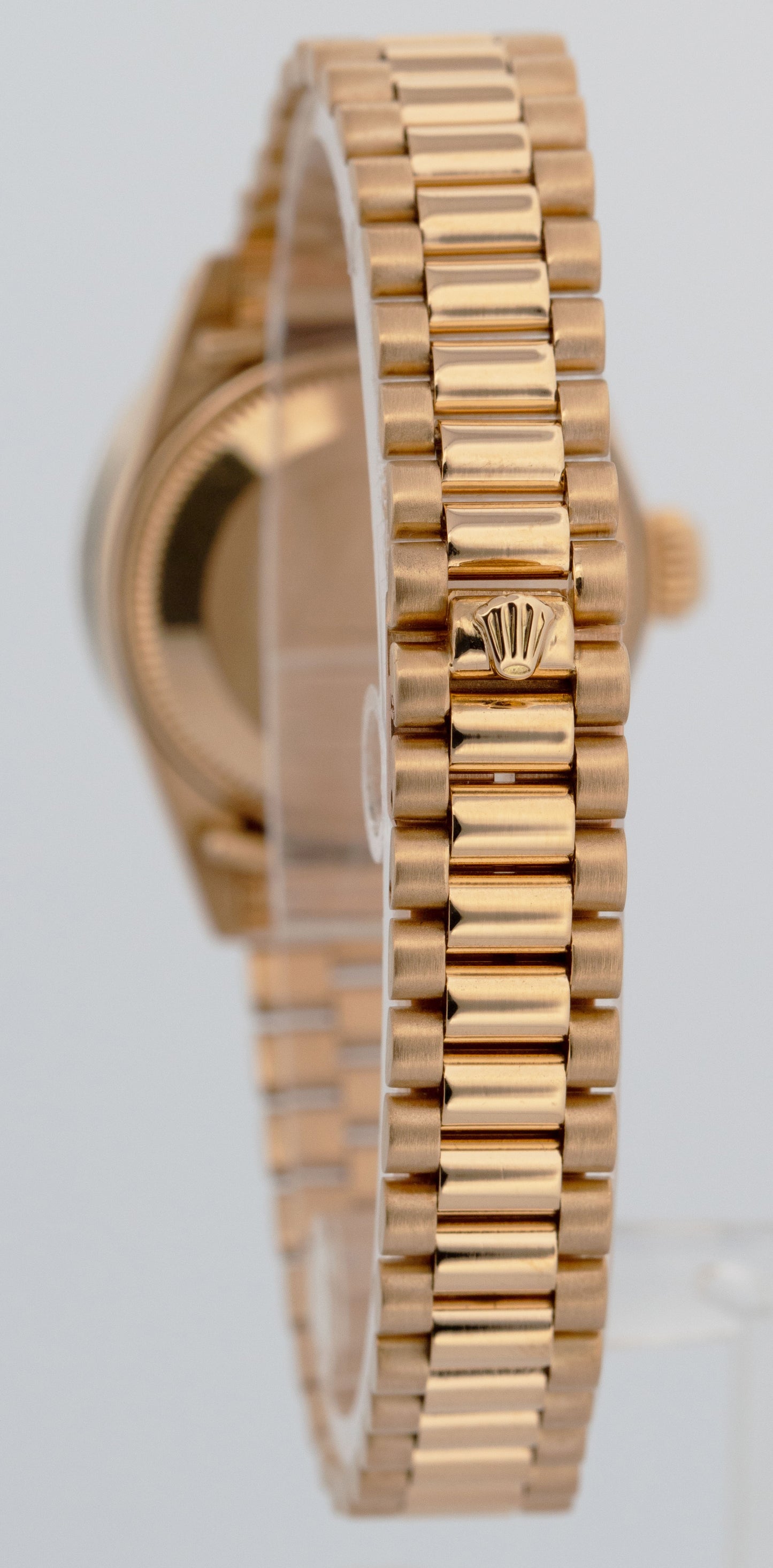 Rolex DateJust President 26mm DIAMOND BEZEL Champagne 18K Yellow Gold 6917 Watch