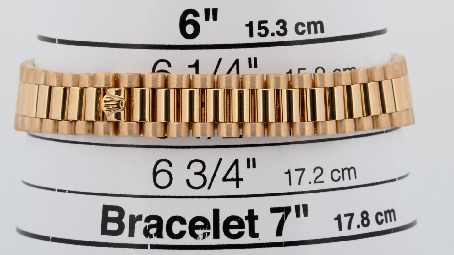 Rolex DateJust President 26mm DIAMOND BEZEL Champagne 18K Yellow Gold 6917 Watch