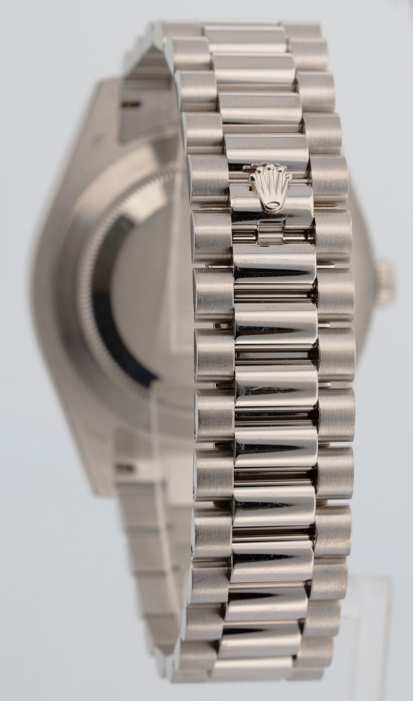 PAPERS UNPOLISHED Rolex Day-Date Presidential 41mm 950 Platinum 218206 BOX