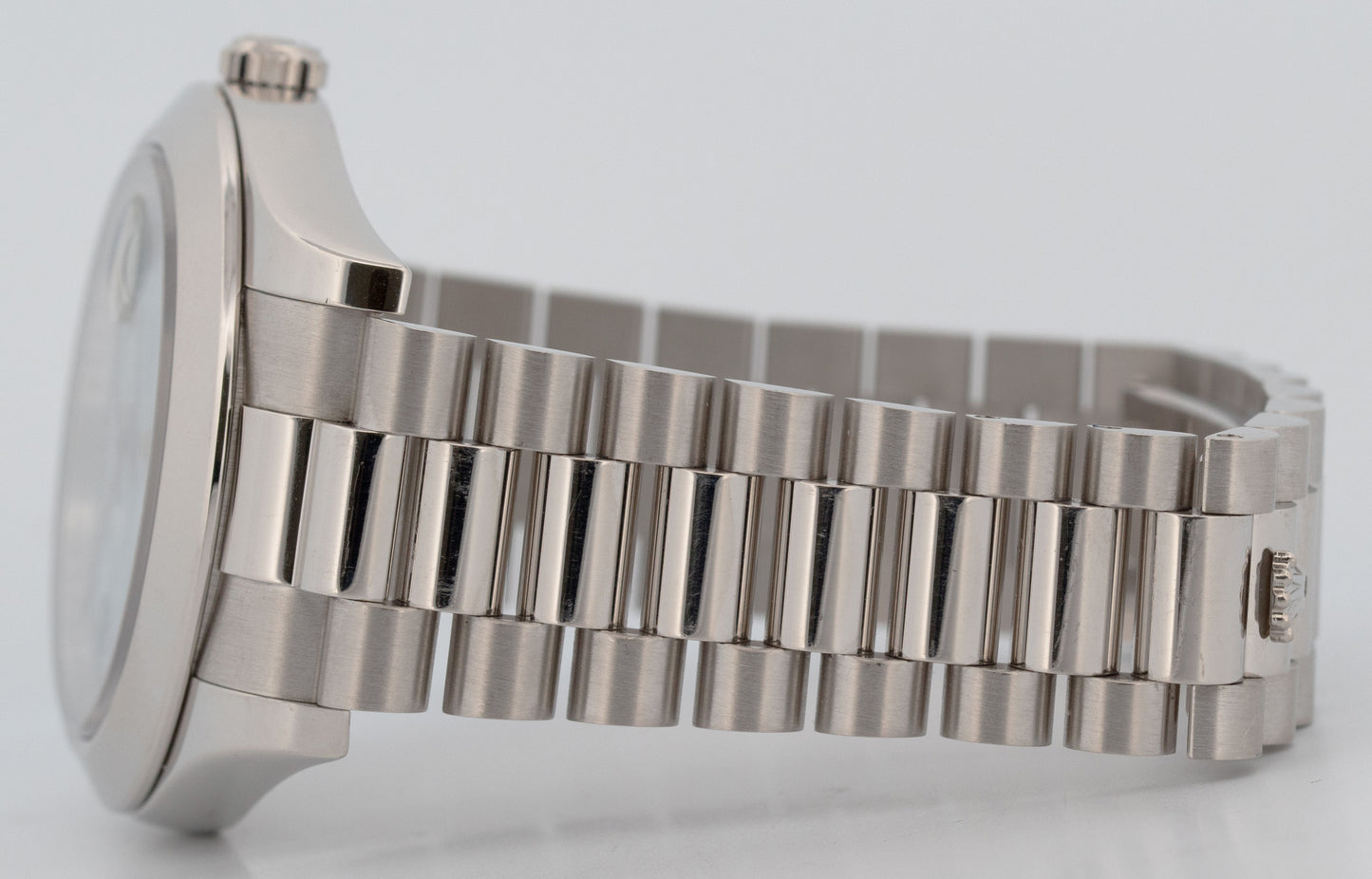 PAPERS UNPOLISHED Rolex Day-Date Presidential 41mm 950 Platinum 218206 BOX