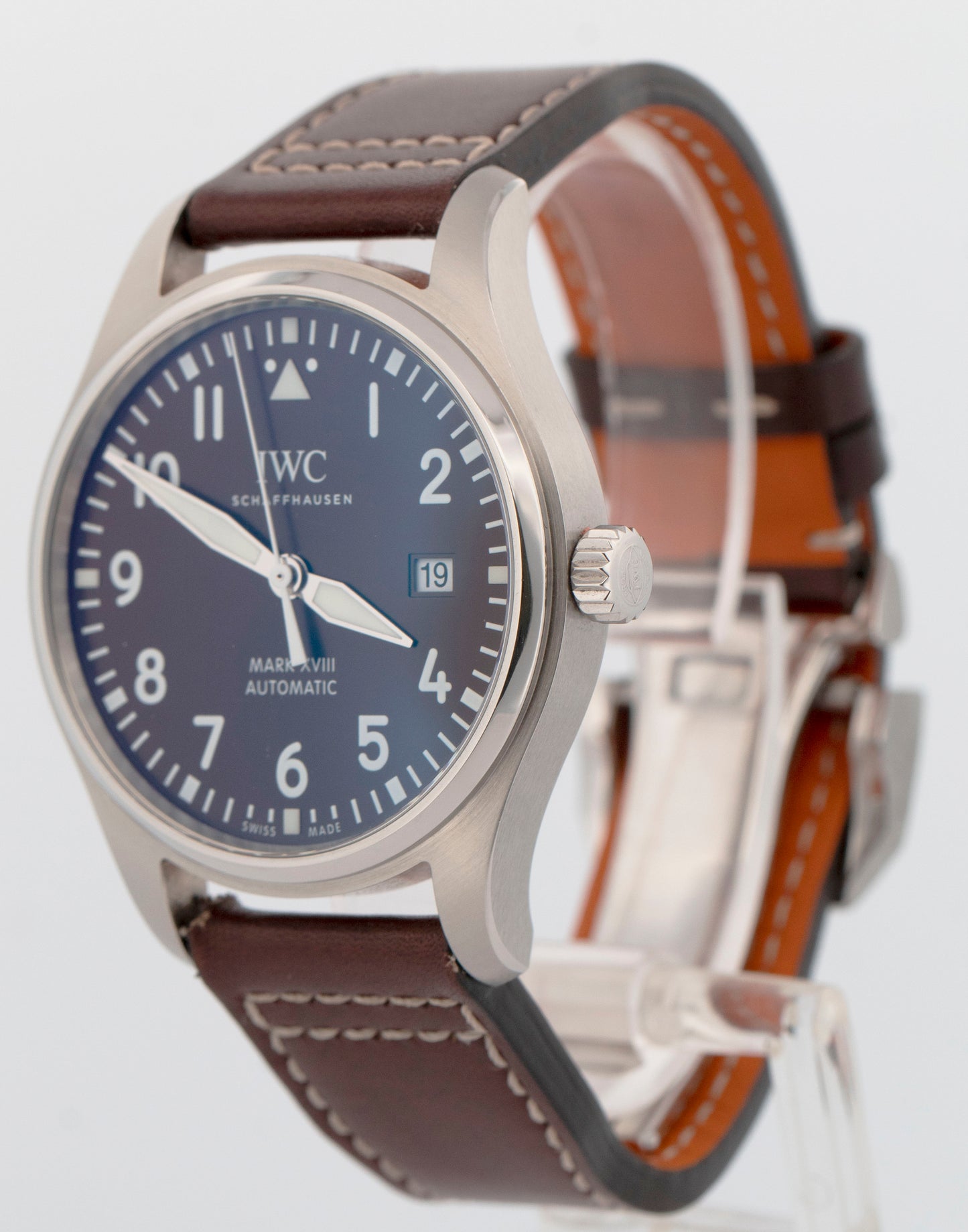 PAPERS IWC Pilot's Watch BROWN DIAL Mark XVIII Leather 40mm IW327003 Watch BOX