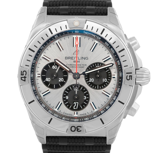 NEW UNWORN Breitling Chronomat B01 AB0134 PANDA 42mm Chronograph Steel Watch BOX