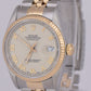 Rolex DateJust 36mm Ivory Roman Fluted Two-Tone 18K Yellow Gold JUBILEE 16013