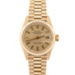 PAPERS Ladies Rolex DateJust President 26mm Champagne 18K Gold 6917 Watch BOX