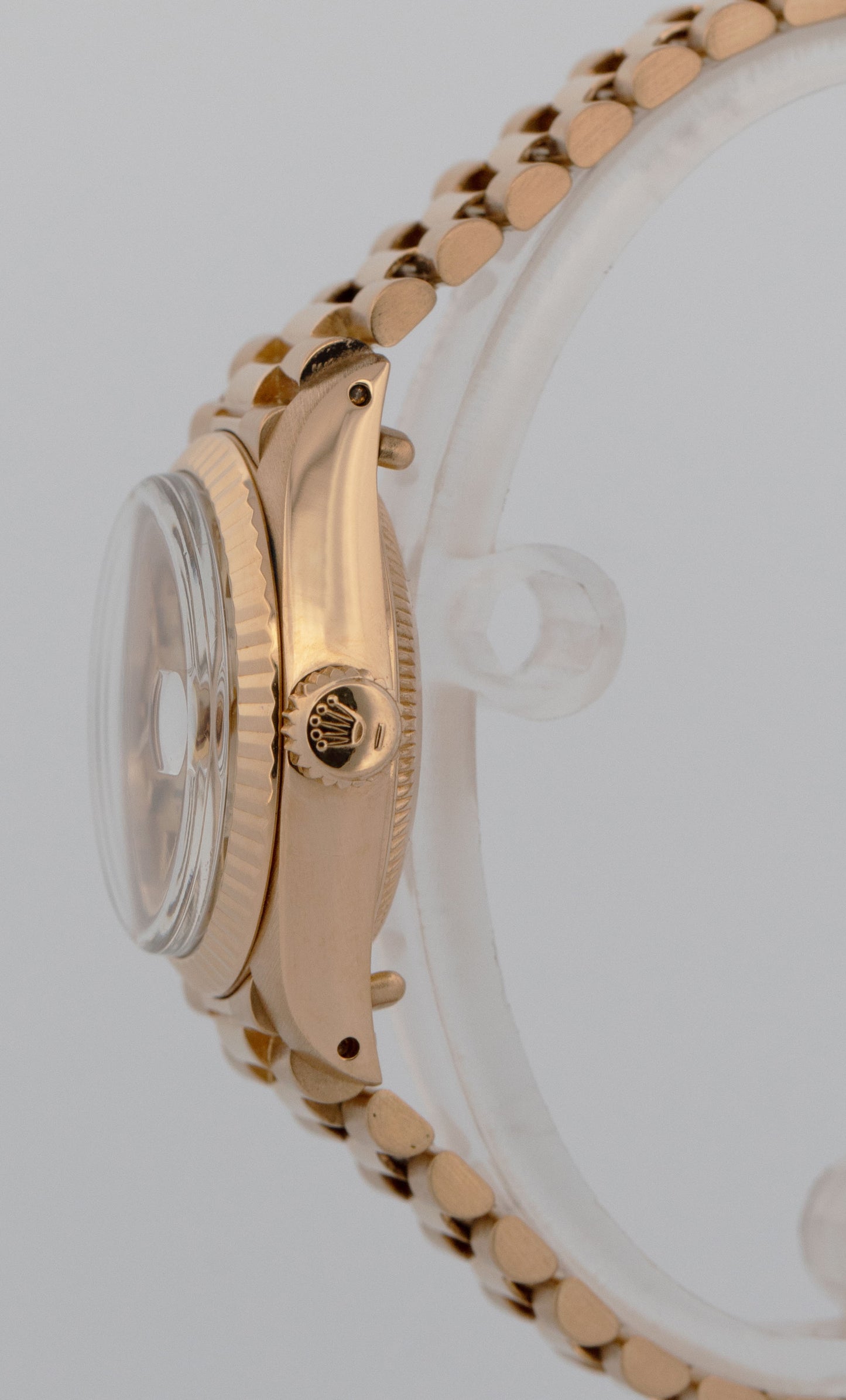 PAPERS Ladies Rolex DateJust President 26mm Champagne 18K Gold 6917 Watch BOX