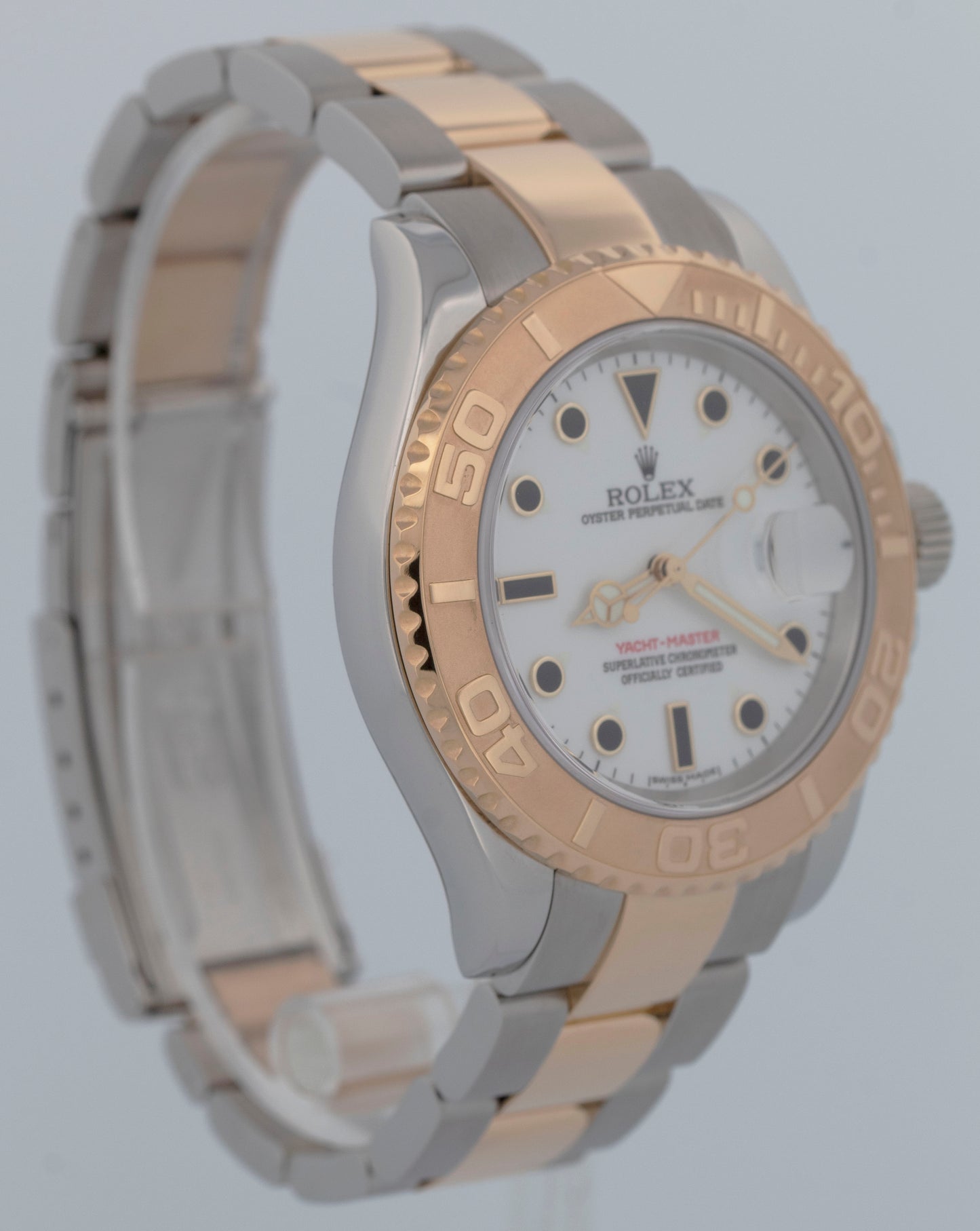 MINT PAPERS Rolex Yacht-Master 40mm WHITE Two-Tone 18K Gold 16623 Watch BOX